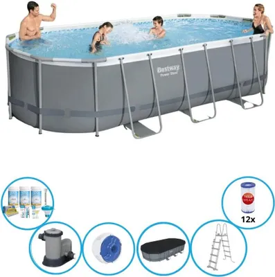 Zdjęcie produktu dla Bestway Pool Power Steel - Zestaw basenowy - 549x274x122 cm