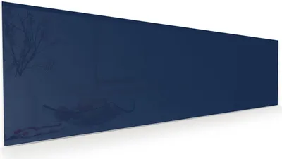 Produktbild von Glasbild 120x40cm in XXL für Wohnzimmer, Schlafzimmer Motiv Marineblauer Hintergrund I
