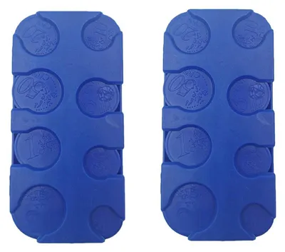 Produktbild von Münzbox 8 Fächer Blau für Auto Taxi Kleingeld Aufbewahrung Sortierer 2er Set