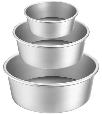 Obrázok produktu pre Sada 3 kusov okrúhlych tortových foriem, priemer 10/15/20 cm, hliník, s nepriľnavým povrchom, odnímateľné dno