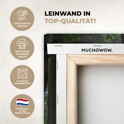 Produktbild von MuchoWow® - Leinwandbilder - Regenwald - Tropisch - Dschungel - Bäume - Pflanzen, Wandbild, Wanddeko Bilder Wohnzimmer, 120x80 cm