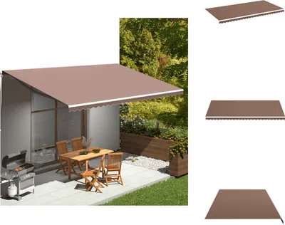 Produktbild von vidaXL Markisenbespannung Braun 6x3 m - Markisen