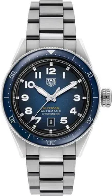 Zdjęcie produktu dla Zegarek męski Tag Heuer Autavia, srebrno-niebieski, WBE5116.EB0173