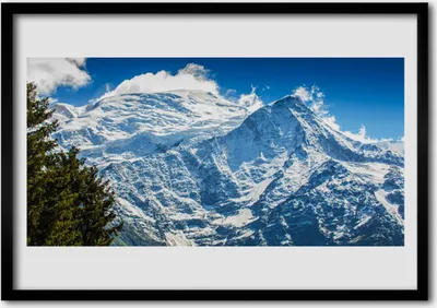 Produktbild von Bild 100x70 MDF-Rahmen Wandkunst Berg-Baum-Landschaft