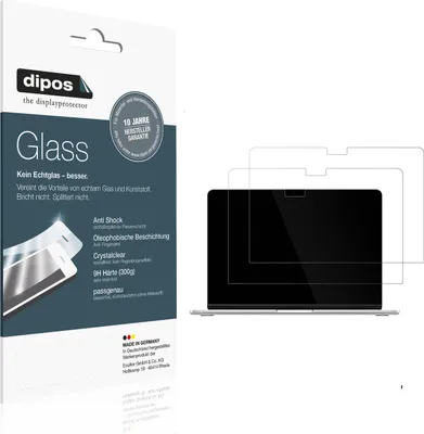 Obrázek produktu pro 2x dipos GlassCC Apple MacBook Air 15 Zoll M4 2025