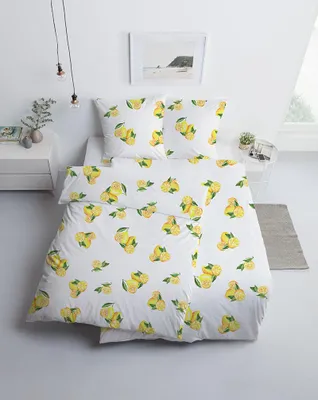 Produktbild von Estella Mako-Satin Bettwäsche 135x200 Zitronen Früchte Lemon Citrus 4843-720