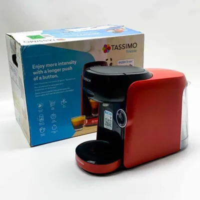 Produktbild von Bosch TAS16B3, Pad-Kaffeemaschine, 0,7 l, Kaffeekapsel, 1400 W, Schwarz, Rot