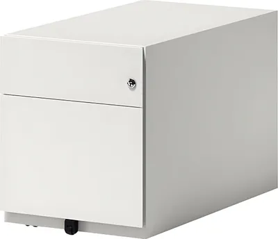 Produktbild von Rollcontainer Note mit Griffleiste, verkehrsweiß,