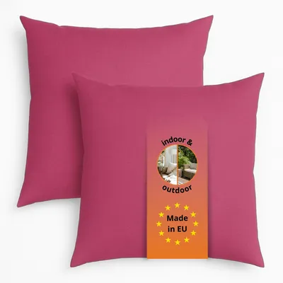 Productafbeelding van Set van 2 bankkussens, 40 x 40 cm, sierkussens, hoofdkussens, roze, sleepling