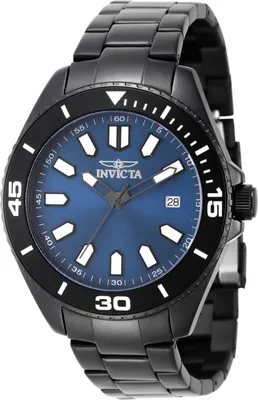 Obrázek produktu pro Invicta Pro Diver 46320 Pánské Hodinky - Quartz Hnutí - Nerezová Ocel s Modrým Ciferníkem - 43 mm
