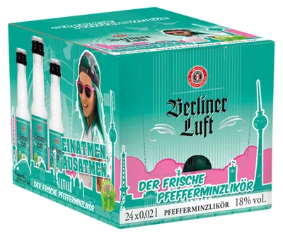 Produktbild von Berliner Luft Pfefferminzlikör klarer Pfefferminzlikör 20ml 24er Pack