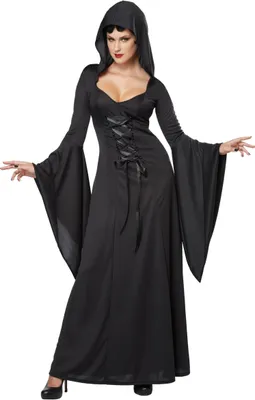 Produktbild von Dämonisches Hexen-Kostüm für Damen Halloween Vampirin schwarz L (42/44)