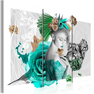Produktbild von Modernes Wandbild 020109- 26 (120x80) - 3 Teilig Bilder Fotografie auf Vlies Leinwand Foto Bild Dekoration Wand Bilder Kunstdruck Erotik