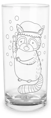 Produktbild von Mr. & Mrs. Panda Cocktailglas Waschbär 400 ml - Transparent - Geschenk, Plan, Wasserbecher, Fröhlich, Seifenblasen, Lustige Sprüche, Tumbler, Glas, Waschen, Wasserglas