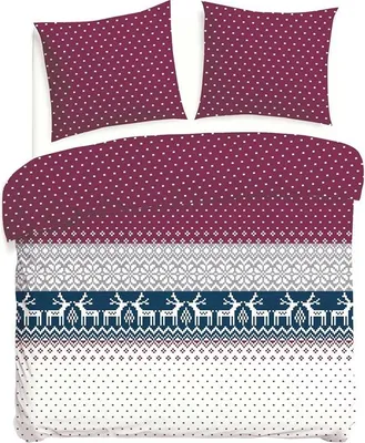 Zdjęcie produktu dla Pościel flanelowa, gruba, ciepła 200x220 31515-1 Boże Narodzenie, renifery