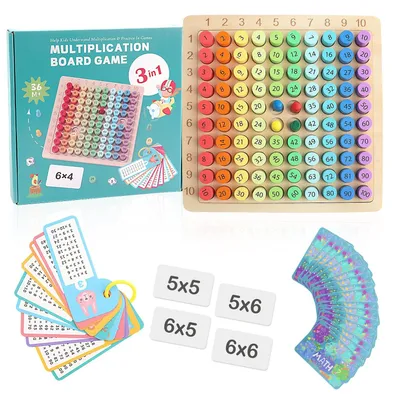 Produktbild von Holz-Multiplikationsbrett für Kinder mit Multiplikationstabelle
