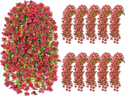 Immagine prodotto di Set di 10 piante artificiali con fiori pendenti