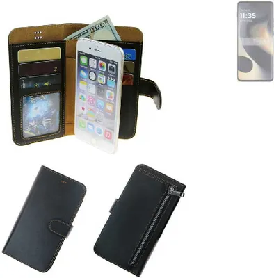 Produktbild von K-S-Trade Schutz Hülle kompatibel mit Motorola Edge 2024 Klapphülle Case Phone cover Slim Handytasche Handy Hülle schwarz aus Kunstleder (1 Stk)