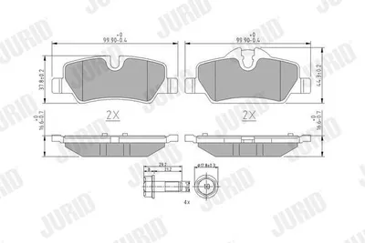Produktbild von JURID Bremsbeläge Satz Hinten für MINI Schrägheck (F56) 573763J