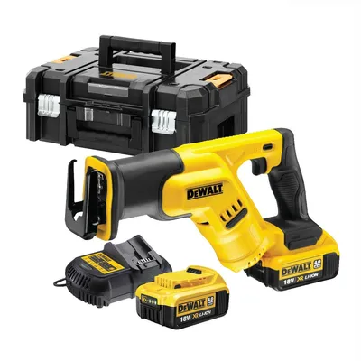 Produktbild von DeWALT DCS387M2 Akku Säbelsäge/Motorfuchsschwanz mit 2x 18V 4Ah Akkus, Schnellladegerät u. Koffer!