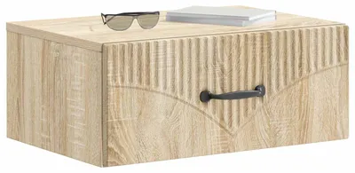 Produktbild von vidaXL Wandmontierter Nachttisch 2 pcs Sonoma-Eiche 49 x 34,5 x 20 cm