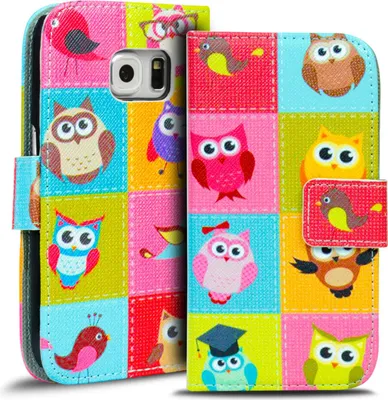 Imagen del producto de Funda de cuero sintético (PU) con diseño para Samsung Galaxy S6 Edge, tipo funda protectora