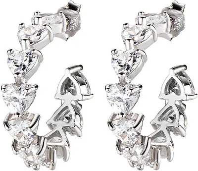 Produktbild von AMEN Creolen Ohrringe Sterlingsilber silber onesize Damen Zirkonia ORTNCUBB3