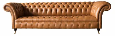 Obrázek produktu pro Kožená pohovka Chesterfield 4místné pohovky kožené pohovky čalounění obývací pokoj