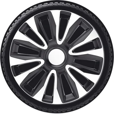 Produktbild von 16" Zoll Radkappen Schwarz/Silber Radzierblenden Radblenden PP 5096SB AutoStyle