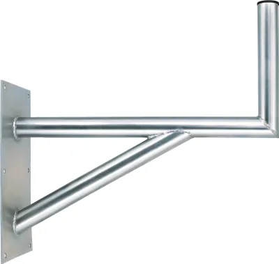 Produktbild von PremiumX 60cm Wandhalter mit Stützelement Stahl verzinkt Ø 48mm Winkel Wand-Halterung für Satelliten-Schüssel SAT-Antenne