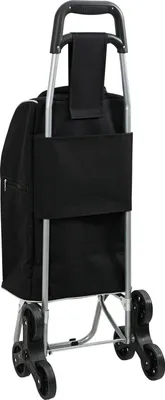 Produktbild von Möbel Einkaufswagen mit Treppensteiger Schwarz 38 L - Einkaufstrolleys 42002342