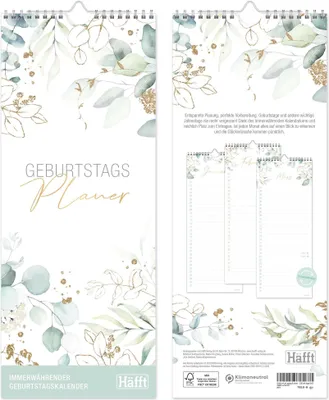 Produktbild von CHÄFF 7018-0 Familien-Geburtstagsplaner - 12 x 30 cm