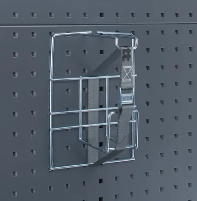 Obrázek produktu pro Držák kabelů s popruhem Š195xD300xV130 mm pro perforované panely pro perforované panely