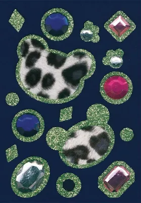Produktbild von HERMA Sticker Glitzernde Bärchen GLAM ROCKS selbstklebend 9x16 cm