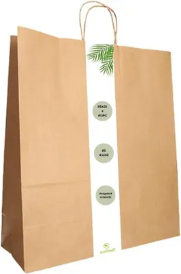 Produktbild von Famanu Papiertaschen umweltfreundlich - 25 Stück, 41x35x14 cm, braun
