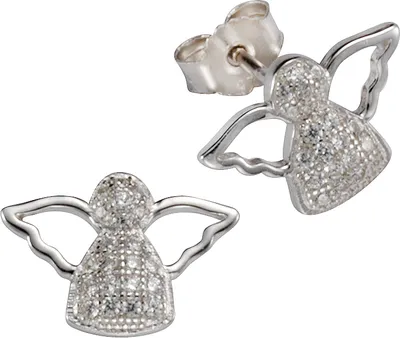Produktbild von F Ohrstecker 925/- Sterling Silber 1,4cm weiß Zirkonia weiß 025220024