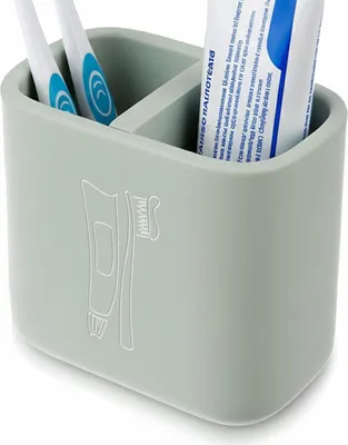 Produktbild von Orion | Badezimmer Zahnputzbecher - Grün - 350 ml - aus Kunststein - Organizer für Zahnbürsten und Zahnpasta - GREENISH