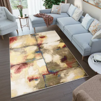 Produktbild von Tapiso Teppich RIVIOLI Modern Design Bunt Wohnzimmer 80 x 150 cm