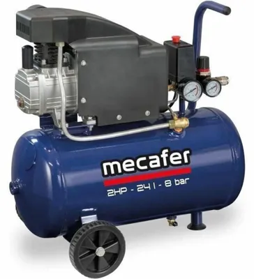 Produktbild von MECAFER Kompressor - MECAFER - 425793 - Blau - 24 L - 2 PS - 8 bar