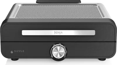 Zdjęcie produktu dla Ninja GR101EU, Czarny, Aluminium, Stal nierdzewna, Prostokątny, Obrotowy, Ruszt + patelnia, 827 cm²