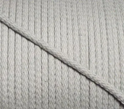 Produktbild von Baumwollkordel in hellgrau, 5 mm, 5 m