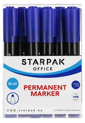 Immagine prodotto di Pennarello indelebile rotondo blu, 12 pezzi