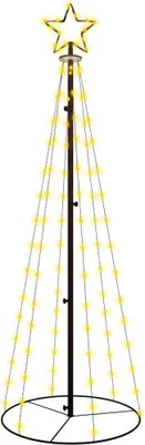 Obrázok produktu pre vidaXL LED vianočný stromček v tvare kužeľa teplá biela 108 LED 70x180 cm