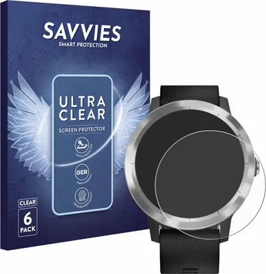 Produktbild von 6x Für Garmin Vivoactive 3 / Forerunner 45 / Approach S40 Schutzfolie Savvies Displayschutz Display Schutz Folie Klar Transparent