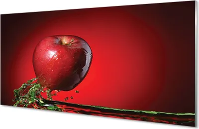Produktbild von Glasbilder 100x50 Wandkunst Apfel im Wasser