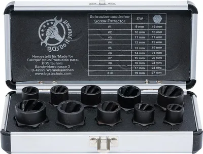 Produktbild von KRAFTMANN 20210 Spezial-Steckschlüsseleinsätze "Twist", 9-19 mm, 10 (3/8), 10-tlg.