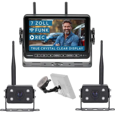 Produktbild von 7" FUNK-Set ELEMENT WIRED PRO HD | 2 KAMERAS | Wohnmobil & LKW bis 25 Meter RVS-24772