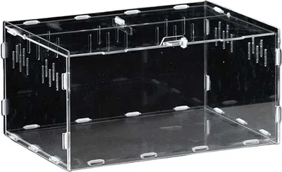 Image de INF 2 Boîtes d'élevage pour reptiles en acrylique transparent - Terrarium S