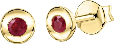 Produktbild von Damen Ohrstecker 375 Gold glanz Rubin