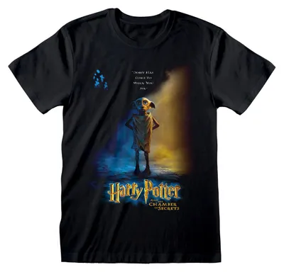Produktbild von Kurzarm-T-Shirt Harry Potter Dobby Poster Schwarz Uni - L